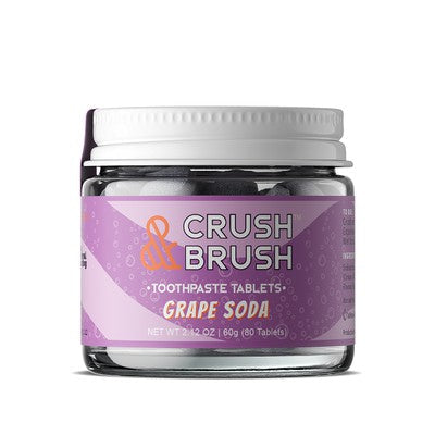 Nelson Naturals - Crush & Brush GRAPE SODA - Toothpaste Tablets